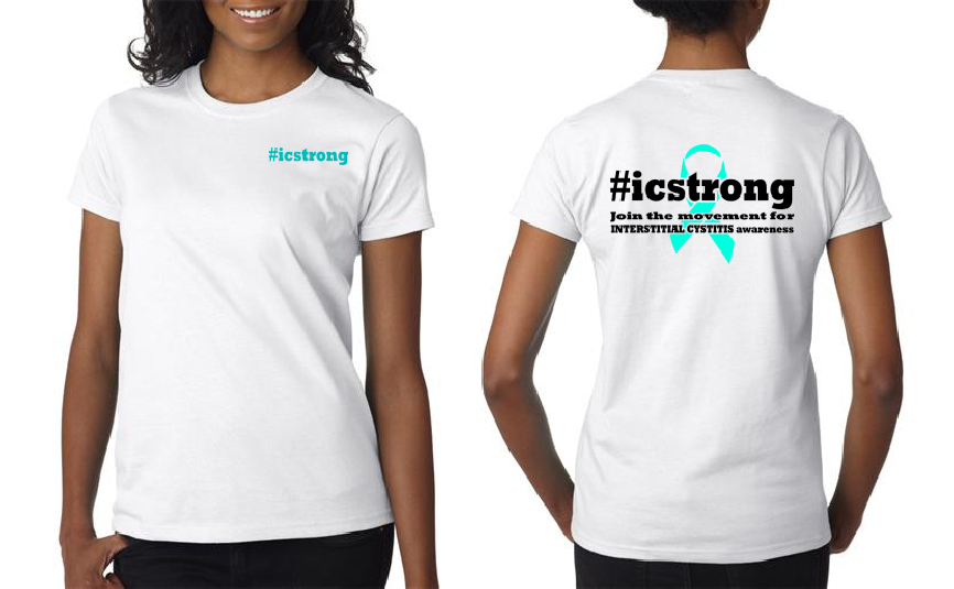 Interstitial Cystitis ICStrong Ladies Short Sleeve White Shirt